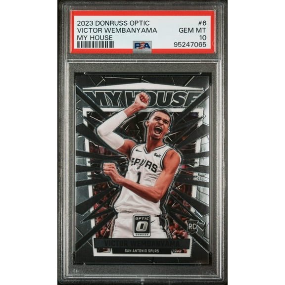 Graded 2023 Panini Donruss Optic Victor Wembanyama #6 My House Rookie RC Basketball Card PSA 10 Gem Mint