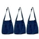 thumbnail image 1 of Bolso de hombro de mezclilla para mujer, bolso de lona informal, bolso bandolera retro, bolso de gran capacidad, azul marino, 1 of 5