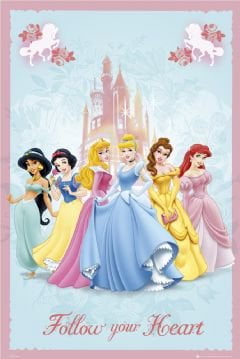 24X36 RIDIN/' ROYAL HORSES DISNEY PRINCESS POSTER