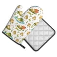 thumbnail image 2 of Gaeub Cute Frog Print Oven Mitts and Pot Holders Sets of 2,Heat Resistant Pad,Cooking Gloves, for Baking BBQ Home Decor, 2 of 7