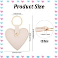 thumbnail image 2 of 2PCS PU Leather Heart Keychain Key Ring Organizer Cute Women Heart Shaped Pendants Keychain Holder with Keyring for Valentine Gift Bag Charm Key Fob Car Accessories (Pink), 2 of 8