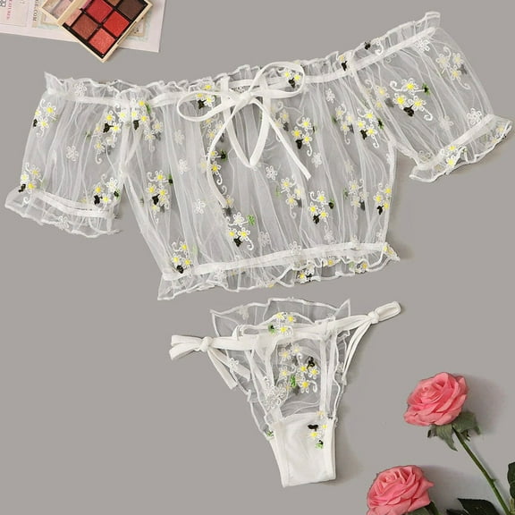 uublik Valentines Lingerie Set for Women Plus Size Lace Sexy Naughty Bodysuit Babydoll