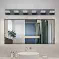 thumbnail image 6 of Modern 6-Light Black LED Bathroom Vanity Light Fixture for Mirrors, Adjustable Brightness Dimmable Lighting for Makeup Vanity, Energy-Efficient Water-Resistant Design, 6 of 9