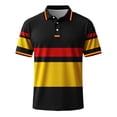 thumbnail image 3 of Soccer Cup 2026 Polo Shirt for Men, Short Sleeve Button Collar Deutschland Jersey Tee with German Flag Print - Breathable Summer Fan Top for Match Day & Casual Wear Ginger M, 3 of 5