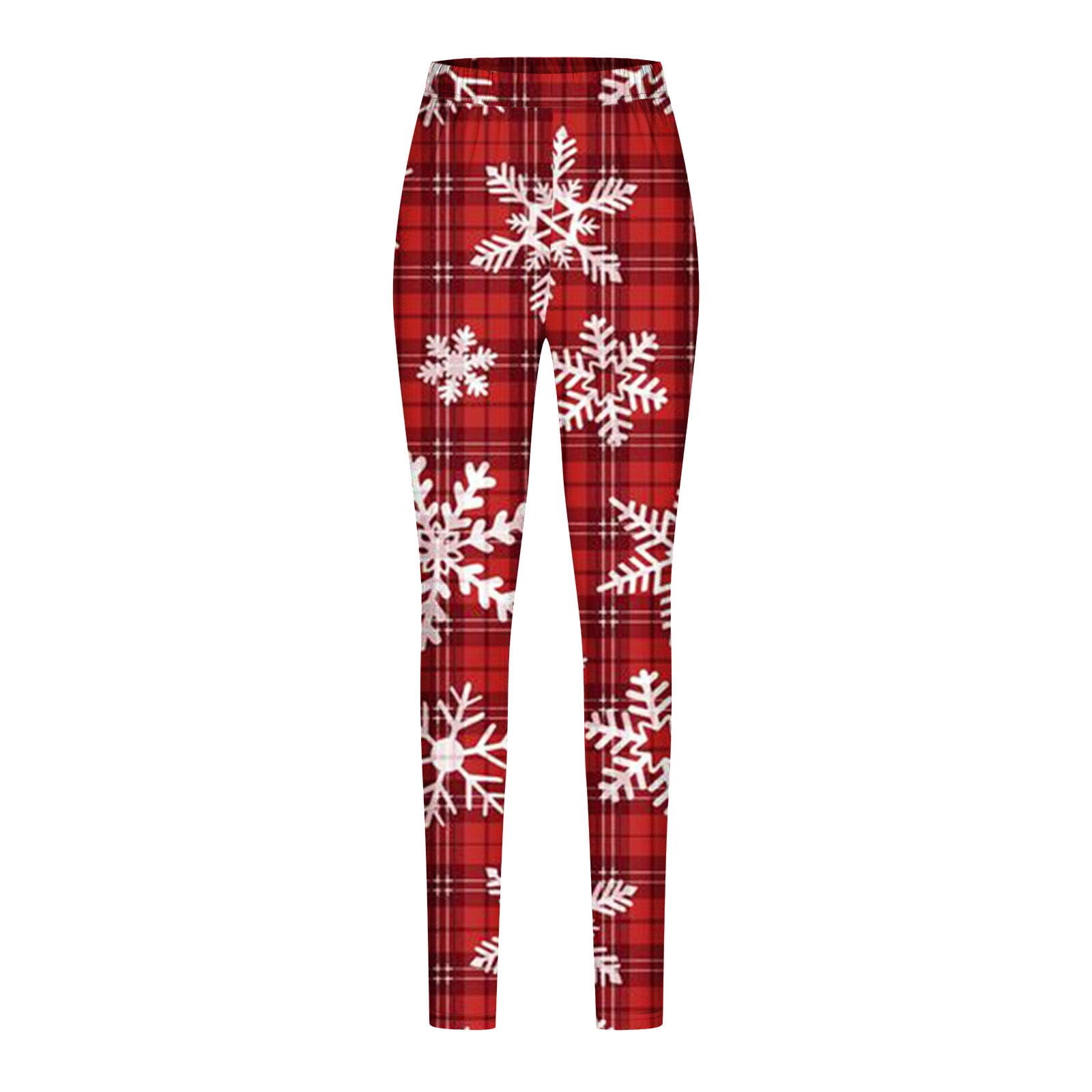 DeHolifer Christmas Leggings for Women Plus Size High Waist Workout Pants  Tummy Control Printed Holiday Legging Tights Yoga Pants Red L 