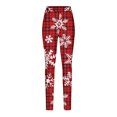 thumbnail image 3 of Lilgiuy Women's Christmas Leggings Snowflake Print High Waisted Seamless Workout Leggings Tummy Control Running Yoga Pants, 3 of 4