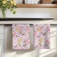 thumbnail image 7 of Pink Spring Floral Kitchen Towels Set of 2, Elegant Farmhouse Flowers Birds Watercolor Absorbent Dish Towels for Kitchen, Microfiber Hand Towel, Quick Drying Tea Towel for Cleaning Dishcloths, 7 of 7