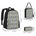 thumbnail image 2 of Vsdgher Lightning Bolts Print Large Capacity Backpack Lunch Bag Pencil Case Combination 3 Piece Set for Student, 2 of 7