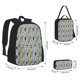 thumbnail image 2 of Disketp Lightning Bolts Mochila Estampada de Gran Capacidad con Lonchera y Estuche, Set de 3 Piezas para Estudiantes, 2 of 7