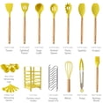 thumbnail image 3 of Hecef 32 PCS Silicone Cooking Utensils Set, 446°F Heat Resistant Turner Tongs,Spatula,Spoon,Brush,Whisk, 3 of 12
