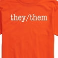 thumbnail image 3 of Instant Message - They Them Pronouns - LGBT Pride - Men's Short Sleeve Graphic T-Shirt, 3 of 6