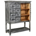 thumbnail image 2 of Martin Solid Wood 2 Door Tall Boy Cabinet in Distressed Gray, 2 of 4
