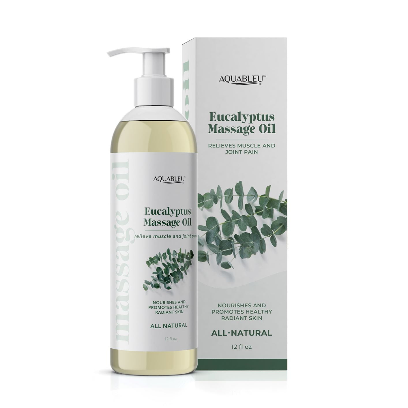Aquableu’s Eucalyptus Massage Oil at Home Massage Therapy Soothes