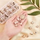 thumbnail image 4 of 100 botones de perla en 10 estilos diferentes. Botones de perla vintage para costura. Botones de perla de media bola con estuche., 4 of 7