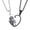 Black, variant on , 2pcs Cute Kitten Matching Puzzle Necklace Love Pendant Stainless Steel Set, Chain Length 22 in. Give Gifts to Girlfriends and Couples for Daily Versatility