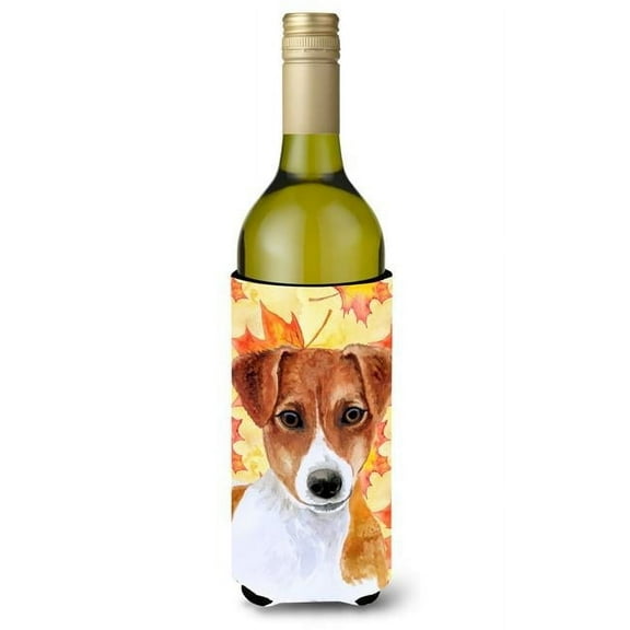 Jack Russell Terrier Fall Wine Bottle Beverge Insulator Hugger