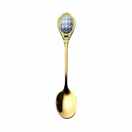 

Small Stainless Steel Tea Coffee Stir Spoon Desserts Snacks Dinnerware Porcelain Teaspoon