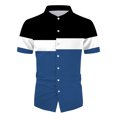 thumbnail image 2 of Vedolay Short Outfits For Men Men's 2 Pieces Shirt Set Short Sleeve Fashion Summer Tracksuits Casual Set,Blue S, 2 of 5