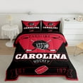 thumbnail image 2 of jejeloiu Carolina Queen Comforter Set,Ball Game Lover Bedding Sets,Ice Hockey City Bedding Comforter Set For Children,Super Cozy Room Decor Reversible,3pcs, 2 of 8