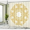 thumbnail image 5 of Ambesonne Victorian Shower Curtain, Floral Baroque Round, 69"Wx70"L, Cream Yellow, 5 of 5