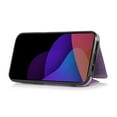 thumbnail image 5 of ELEHOLD Crossbody Luxury Wallet Case for iPhone 14 Plus 6.7" with Card Slots, Magnetic Button Detachable Shoulder Strap Purse Phone Case,Purple, 5 of 6