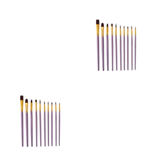 Juego de 10 pinceles de pintura Matsuzay Tubo de aluminio Púrpura 2Conjunto