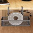 thumbnail image 5 of Tgbvmt Under Desk Storage Basket No Punch Stainless Steel Cable Manager Adjustable Office Classroom Desk Side Shelf for Stationery Folders Chargers Office Supplies Home Organizer Space-Saving, 5 of 6