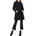 thumbnail image 2 of Unique Bargains Women's Winter Stand Collar Slant Pockets Double Breasted Coat S Black, 2 of 7