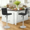 thumbnail image 2 of Modern Bar Stool Set of 2 Barstools Height Adjustable Counter Height Swivel Bar Stool PU Leather Bar Chairs Hydraulic Dining Room Chairs Home Kitchen Stools (Black), 2 of 9