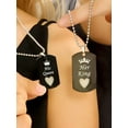 thumbnail image 2 of QQTDFG 2pcs/set Couples Crown Heart Love Glow In The Dark KING & QUEEN Charm Necklace-default, 2 of 8