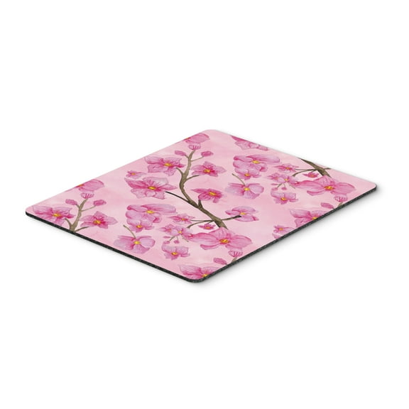 Watercolor Pink Flowers Mouse Pad Hot Pad or Trivet