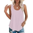 thumbnail image 2 of Uooqdmx Tank Tops for Women 2024 Going Out Tops Solid Color Fashionable Casual Round Neck Sleeveless Camisole Top Sleeveless Tops for Women Red S, 2 of 7