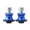 thumbnail image 1 of koolsoo 2 Packs Motorcycle Universal Swingarm Spools Sliders Screw CNC Swing Stand Blue, 1 of 7