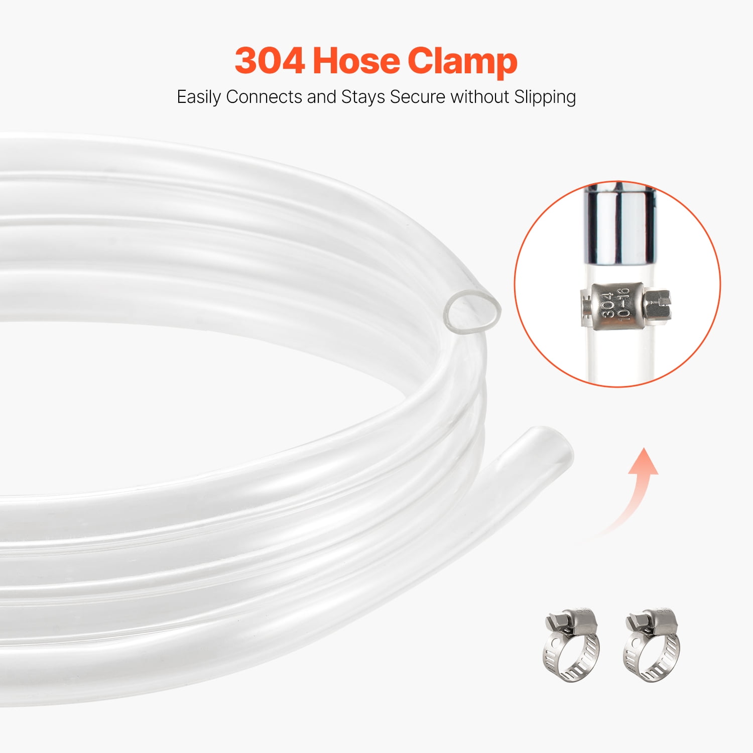 KFFKFF Clear Vinyl Tubing, 1/2" ID x 5/8" OD, 10FT Flexible PVC Hose, Transparent and Cuttable Design, 1/16 in Wall Thickness, Durable PVC Material for Aquariums, Irrigation, Pools, and Labs