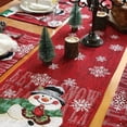 thumbnail image 4 of HESHENG Christmas Table Runner – Holiday Table Runners for Dining Room, Snowflake Snowman Table Runner for Christmas Table Decorations, 4 of 10