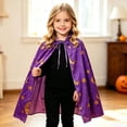 thumbnail image 2 of REDARER Kids Halloween Cape Star Moon Print Tie‑Front Cloak for Trick or Treat Stage Performance Cosplay Fancy Dress Party Outfit,2-10 Years, 2 of 5