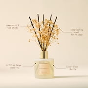 COCORRÍNA Clean Linen Reed Diffuser Set, 6.7 fl oz Glass Bottle with Dried Flower, Long Lasting Fragrance for Home Bedroom Bathroom Office Decor, Gift