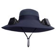 thumbnail image 2 of Sombrero Ventilador Solar Gorro Pesca Al Aire Libre para Hombres Acampando (oscuro) Azul, 2 of 9