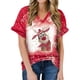 thumbnail image 1 of Tops Para Hombre Y Para Mujer Tops Con Estampado de Navidad Camisetas de Manga Corta Con Cuello en V de Alce Sueltas Casuales Odeerbi ODB182326, 1 of 6