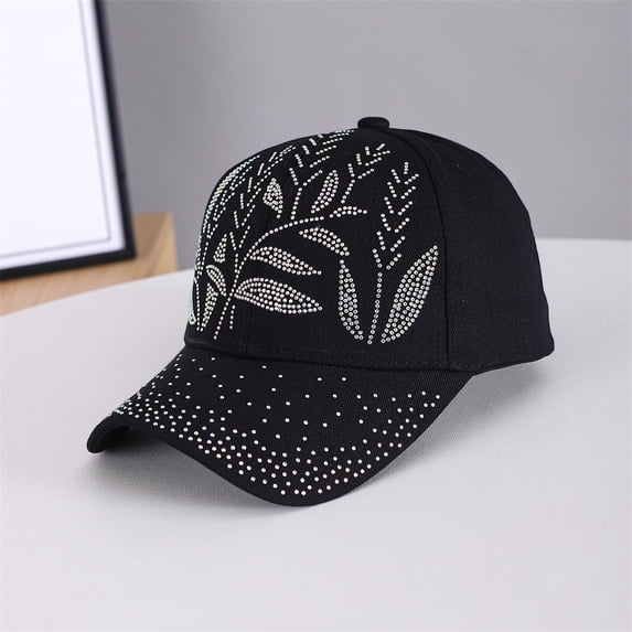 Breezora Womens Adjustable Breathable Sequins Cap Casual Baseball Hat for Summer Beach Holidays