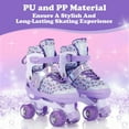 thumbnail image 4 of Kids Roller Skates Adjustable Adjustable Flashing Wheel ABEC Bearing Triple Protection for Outdoor Indoor Adjustable Roller Skates Kids Purple,L, 4 of 7