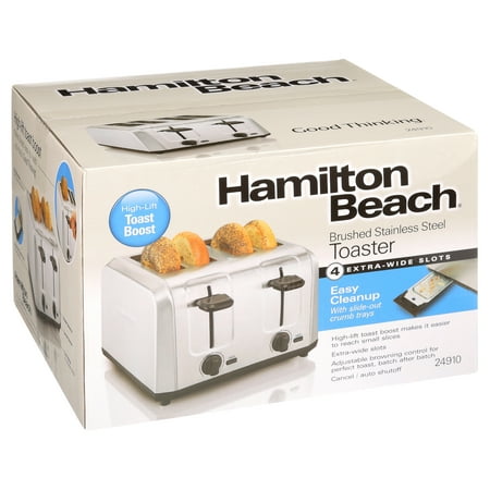 Hamilton Beach - 4-Slice Stainless Steel Extra Wide-Slot Toaster - Stainless Steel