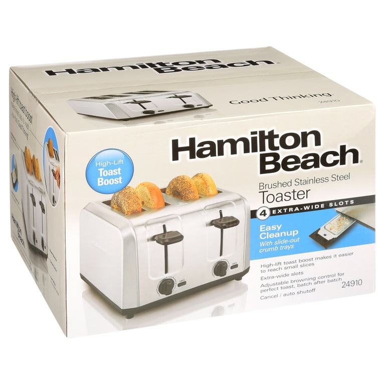 Hamilton Beach 2 Slice Brushed Stainless Steel Toaster with Sure-Toast Technology