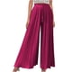 thumbnail image 2 of Puntoco Moda Mujer Casual Cintura Alta Cintura Elástica Correas Con Cordón Color Sólido Drapeado Plisado Pierna Ancha Pantalones Largos Puntoco Puntoco-2475, 2 of 9