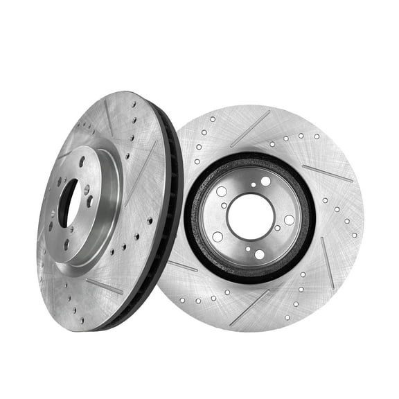 Front 330mm Drilled Slotted Brake Disc Rotors For 2007-2013 Acura MDX