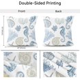 thumbnail image 5 of Nautical Coastal Throw Pillow Covers Set of 2 Beach Themed Ocean Coral Seahorse Decorative Pillow Cases Outdoor Sofa Cushion Cover for Bedroom Living Room, 20x20, Blue, 5 of 6