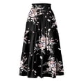 thumbnail image 6 of Summer Skirt for Women Drawstring Elastic High Waisted Skirts Trendy Floral A Line Swing Skirt Vacation Wear, 6 of 6