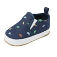 thumbnail image 2 of ZHOGXU Baby Toddler Girls Sneakers Non Slip Soft Sole Dinosaurs Print Comfortable Lightweight Shoes For Casual Daily Wear,Blue,0-6 Months, 2 of 2