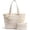 Floral Patchwork, variant on Tote Bag for Women, Quilted Cotton Tote Bags with Top Zipper for College Work Travel Casual Shoulder Bag Purse Handbags, Leopard