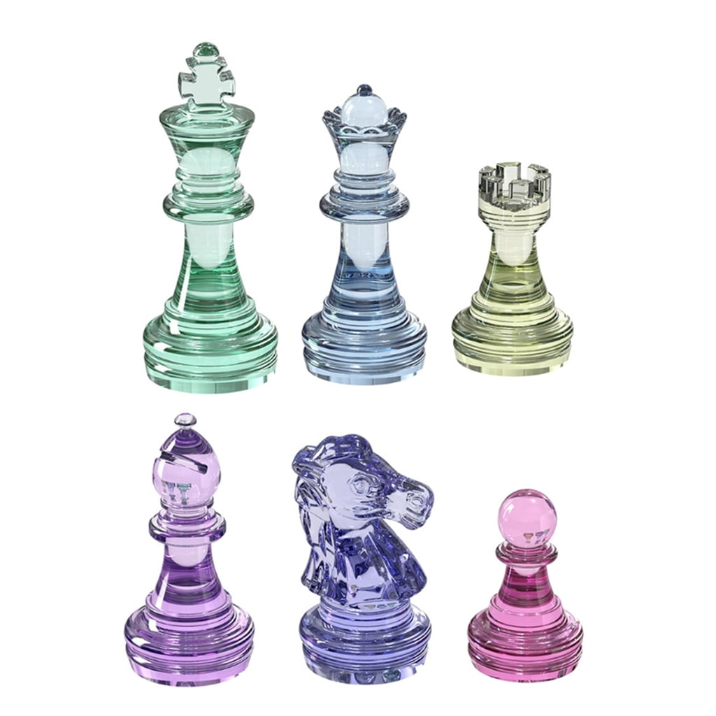 BQBQERT 18 Pcs Epoxy Chess Silicone Mold Checkers Board Crystal Epoxy Resin for Resin Mold Making